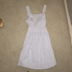 J Crew Blue Seersucker Dress